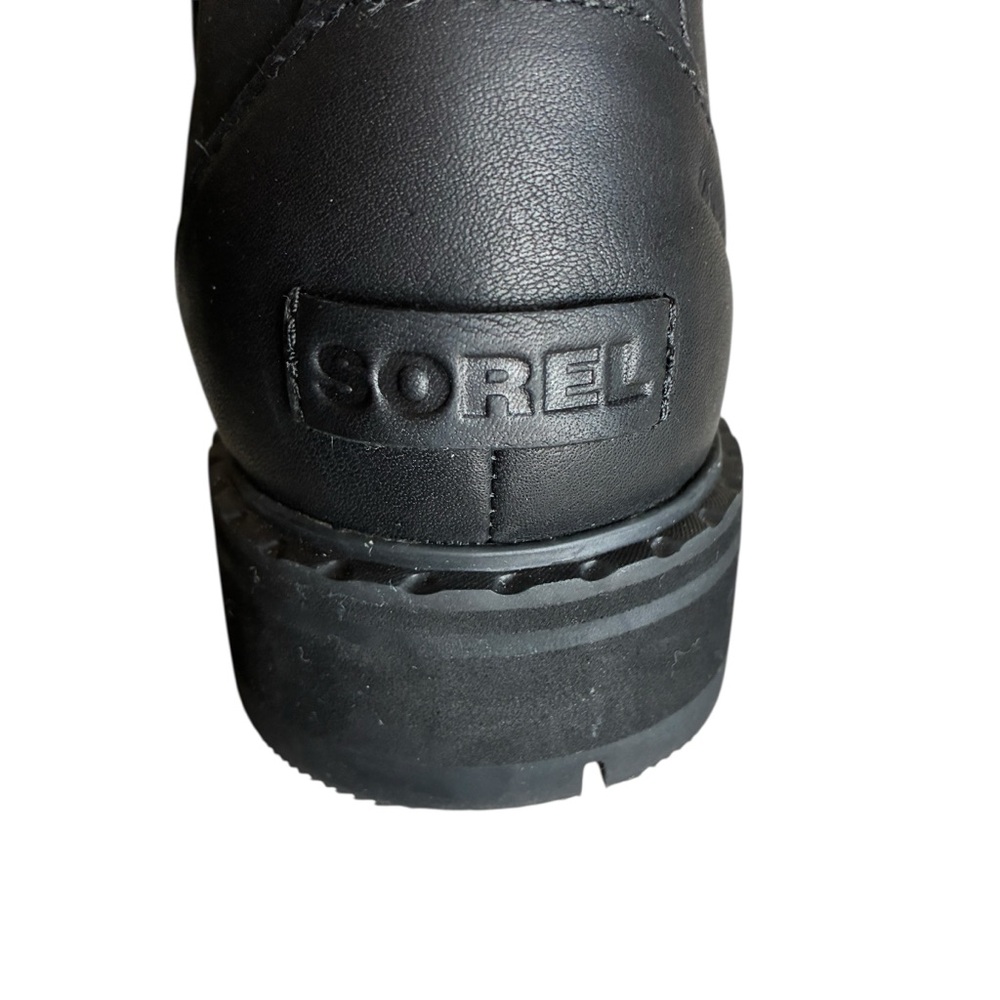 Sorel Waterproof Black Chelsea Boots Lug Sole Leather Size 9.5 - Picture 5 of 16